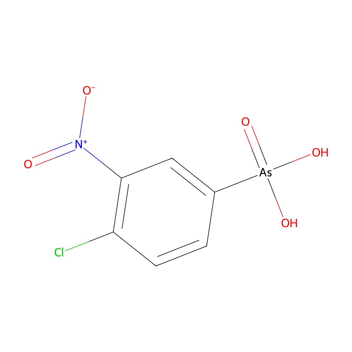 (4-Chloro-3-nitrophenyl)arsonic acid molecular structure, CAS 5430-08-0