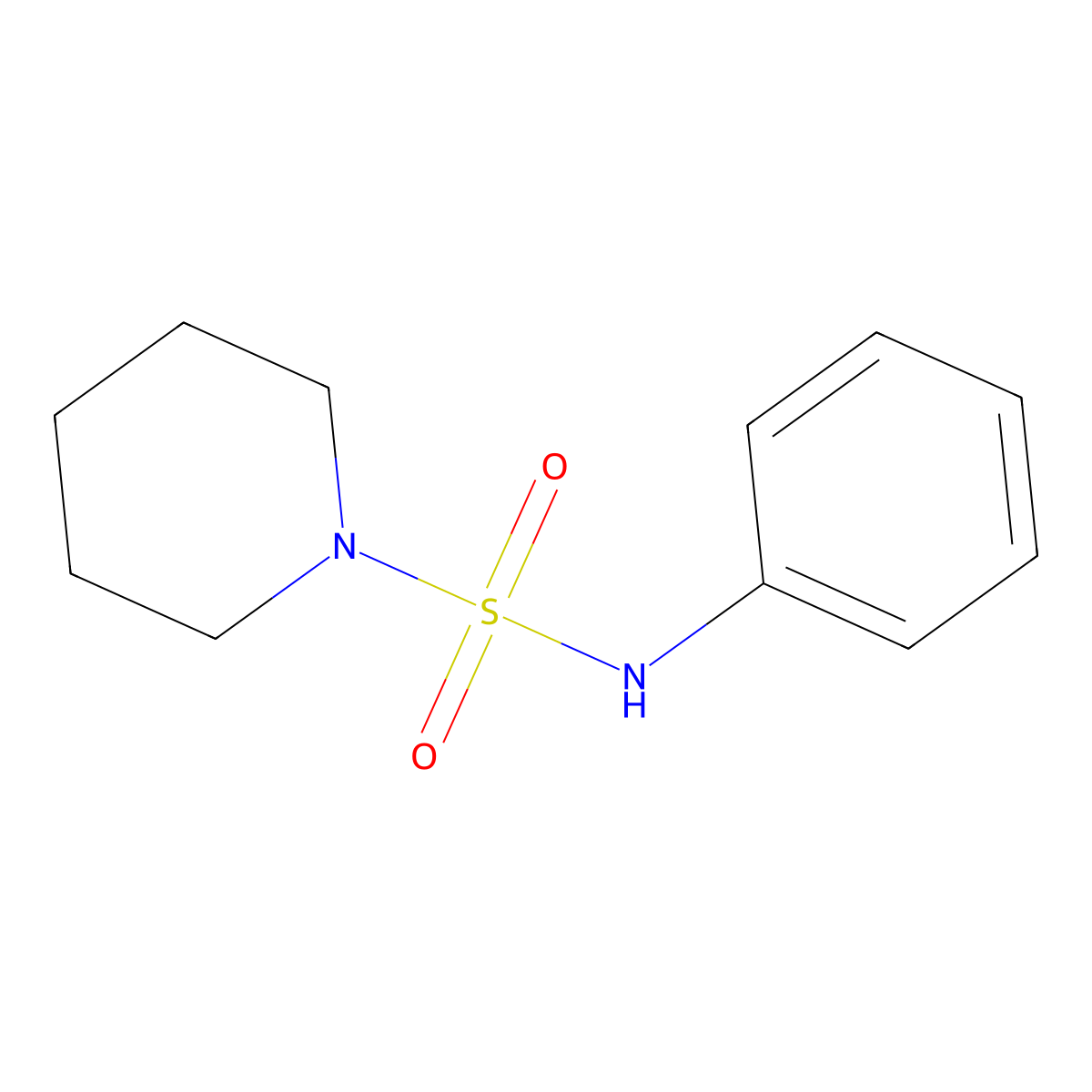 1-Piperidinesulfonanilide molecular structure, CAS 5430-47-7