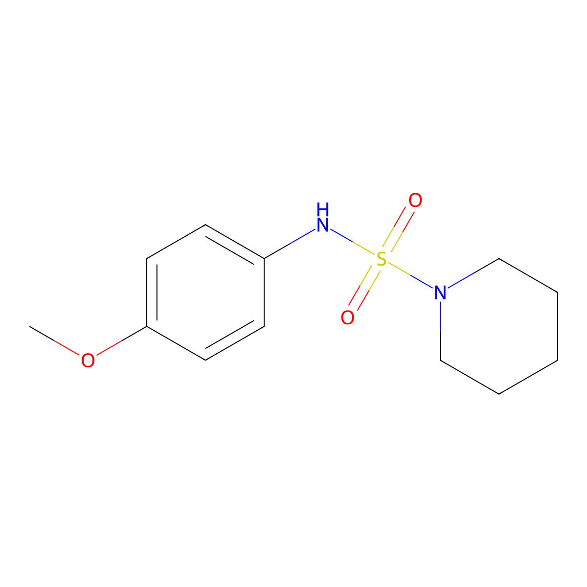 n-(4-Methoxyphenyl)piperidine-1-sulfonamide molecular structure, CAS 5430-51-3
