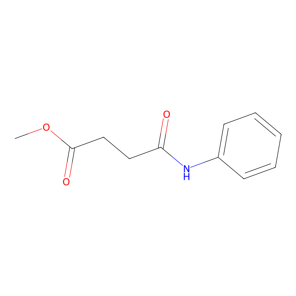 Methyl 4-anilino-4-oxobutanoate molecular structure, CAS 5430-83-1