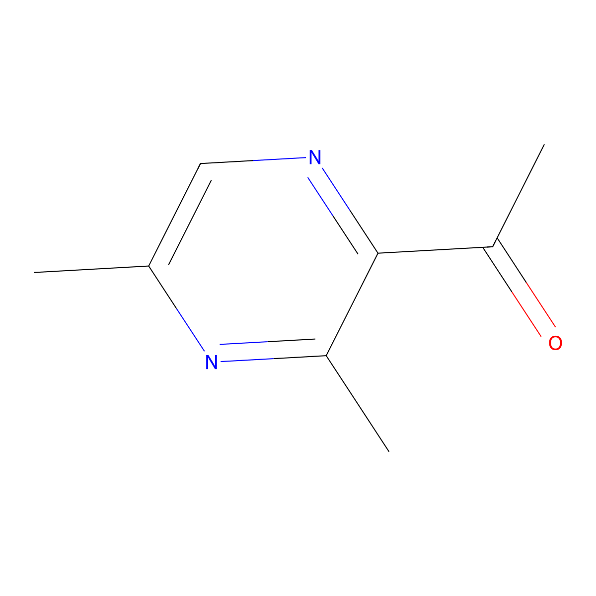 2-Acetyl-3,5-dimethylpyrazine molecular structure, CAS 54300-08-2