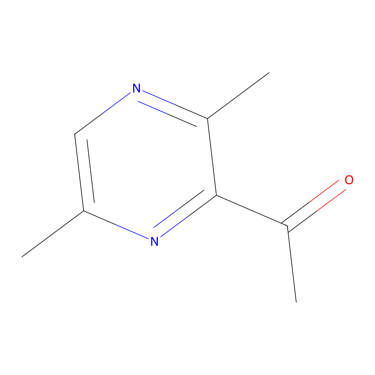 2-Acetyl-3,6-dimethylpyrazine molecular structure, CAS 54300-09-3