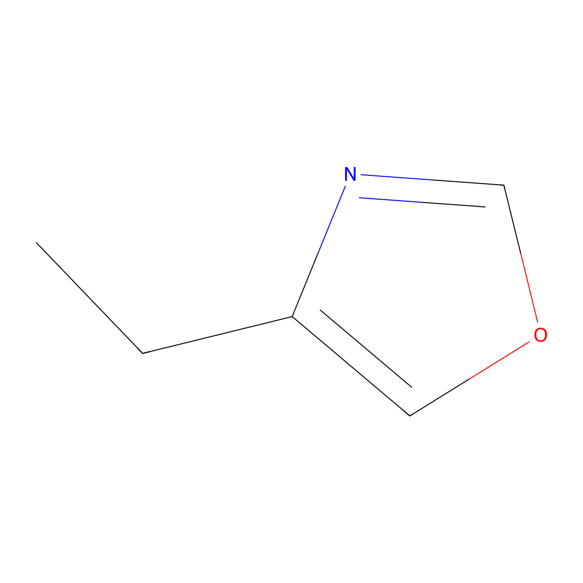 4-Ethyl-1,3-oxazole molecular structure, CAS 54300-20-8