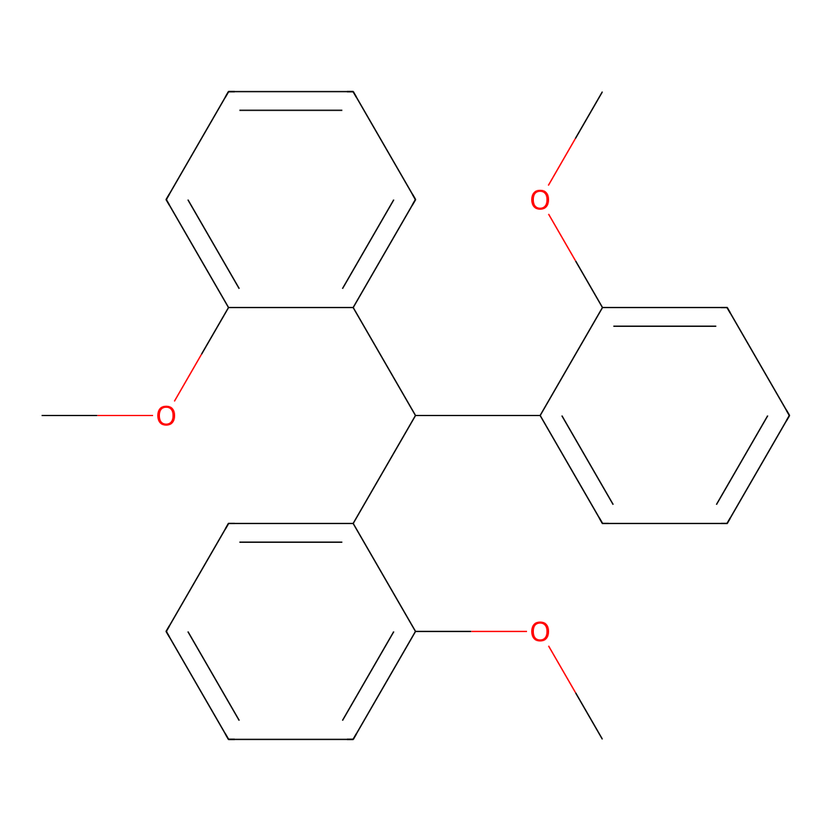 1-[Bis(2-methoxyphenyl)methyl]-2-methoxybenzene molecular structure, CAS 54300-82-2