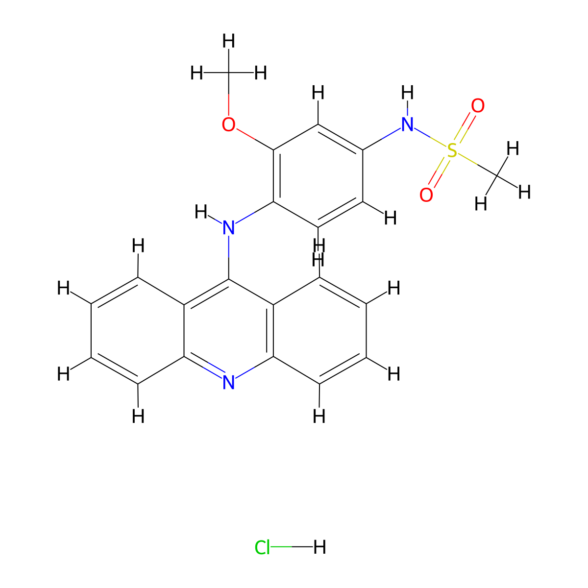 Amsacrine Hydrochloride molecular structure, CAS 54301-15-4
