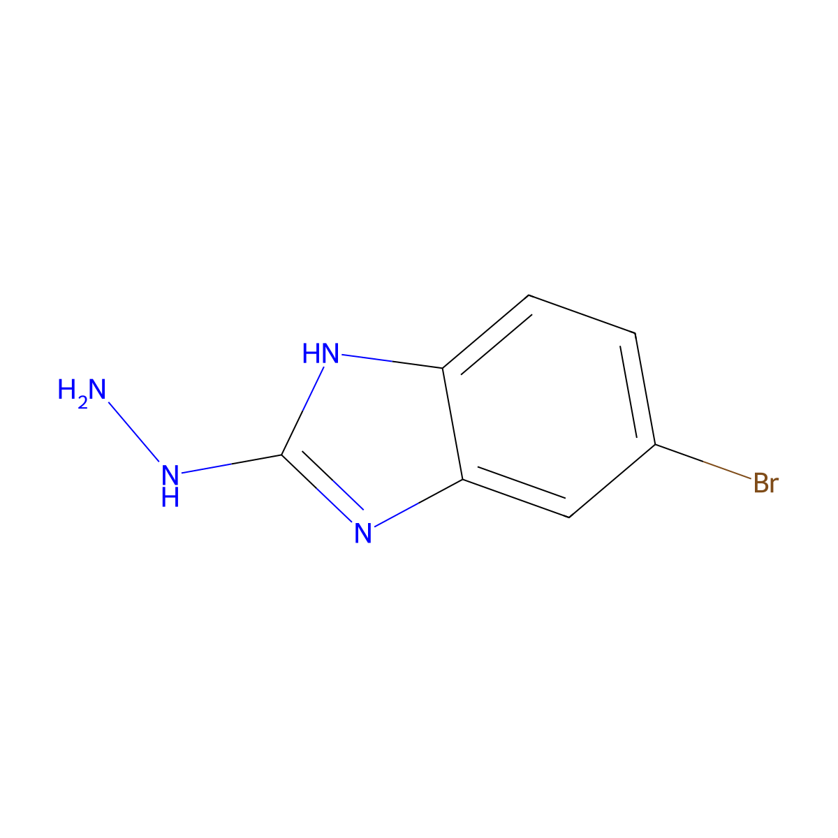 5-Bromo-2-hydrazino-1H-1,3-benzimidazole molecular structure, CAS 54303-63-8