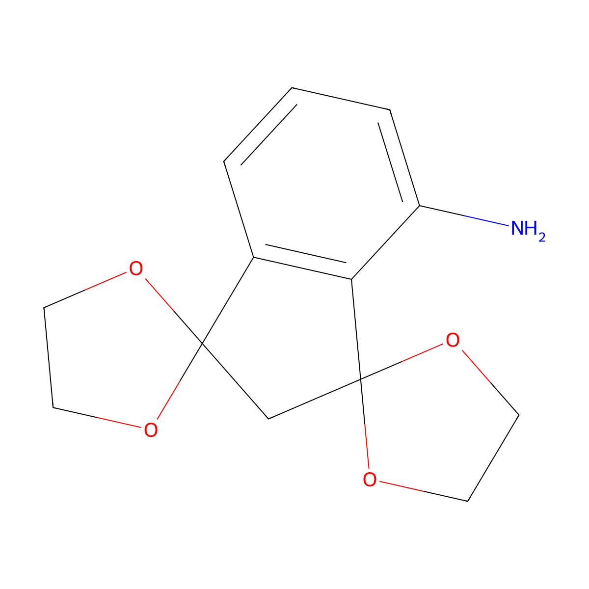 2'H-dispiro[1,3-dioxolane-2,1'-indene-3',2''-[1,3]dioxolane]-7'-amine molecular structure, CAS 54304-75-5