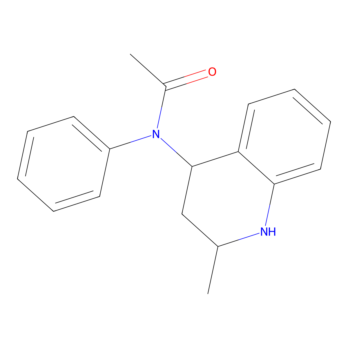 N-(2-methyl-1,2,3,4-tetrahydroquinolin-4-yl)-N-phenylacetamide molecular structure, CAS 54306-50-2
