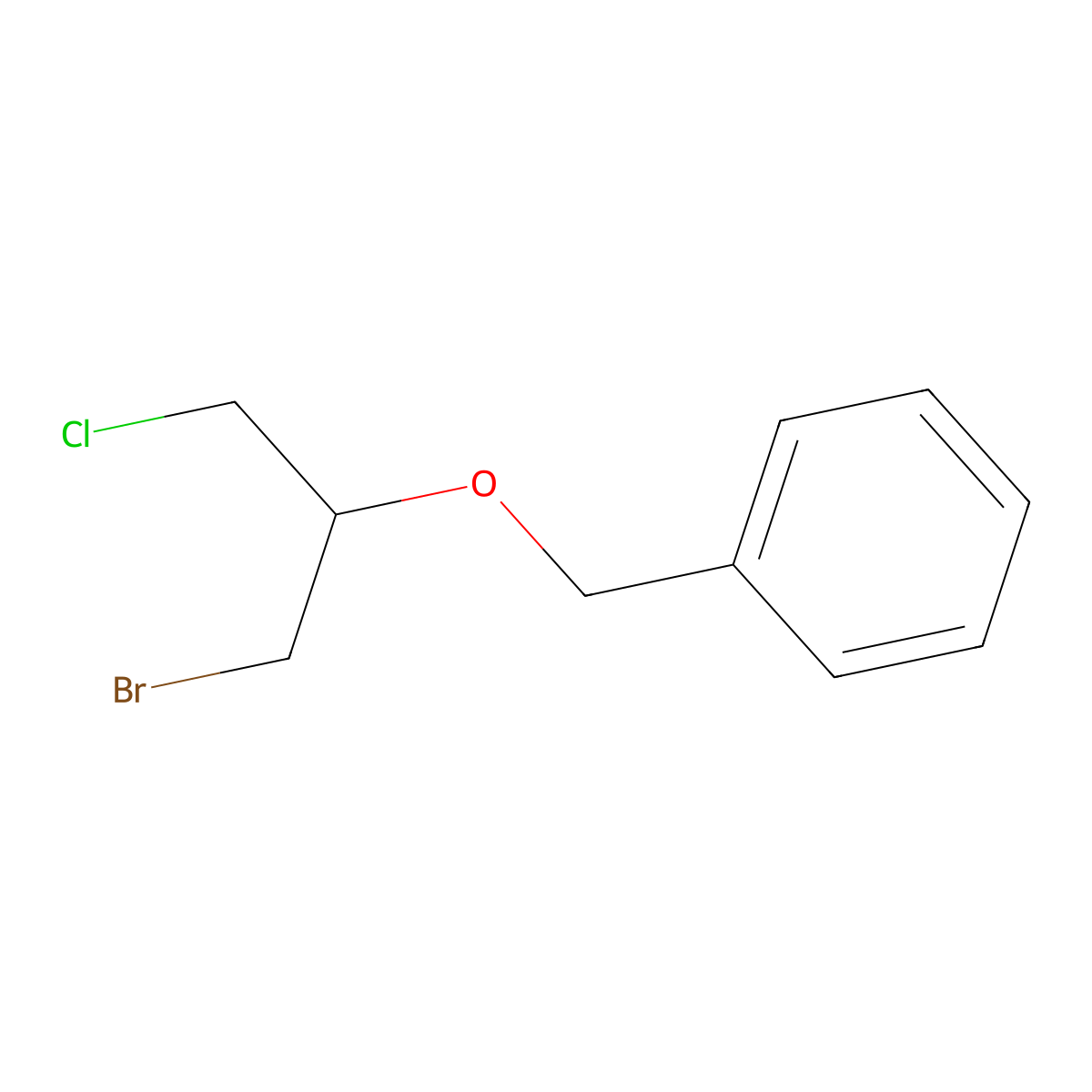 (((1-Bromo-3-chloropropan-2-yl)oxy)methyl)benzene molecular structure, CAS 54307-67-4