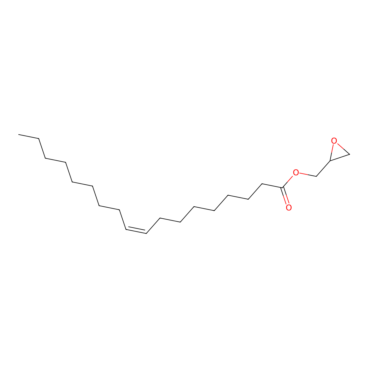Glycidyl oleate molecular structure, CAS 5431-33-4
