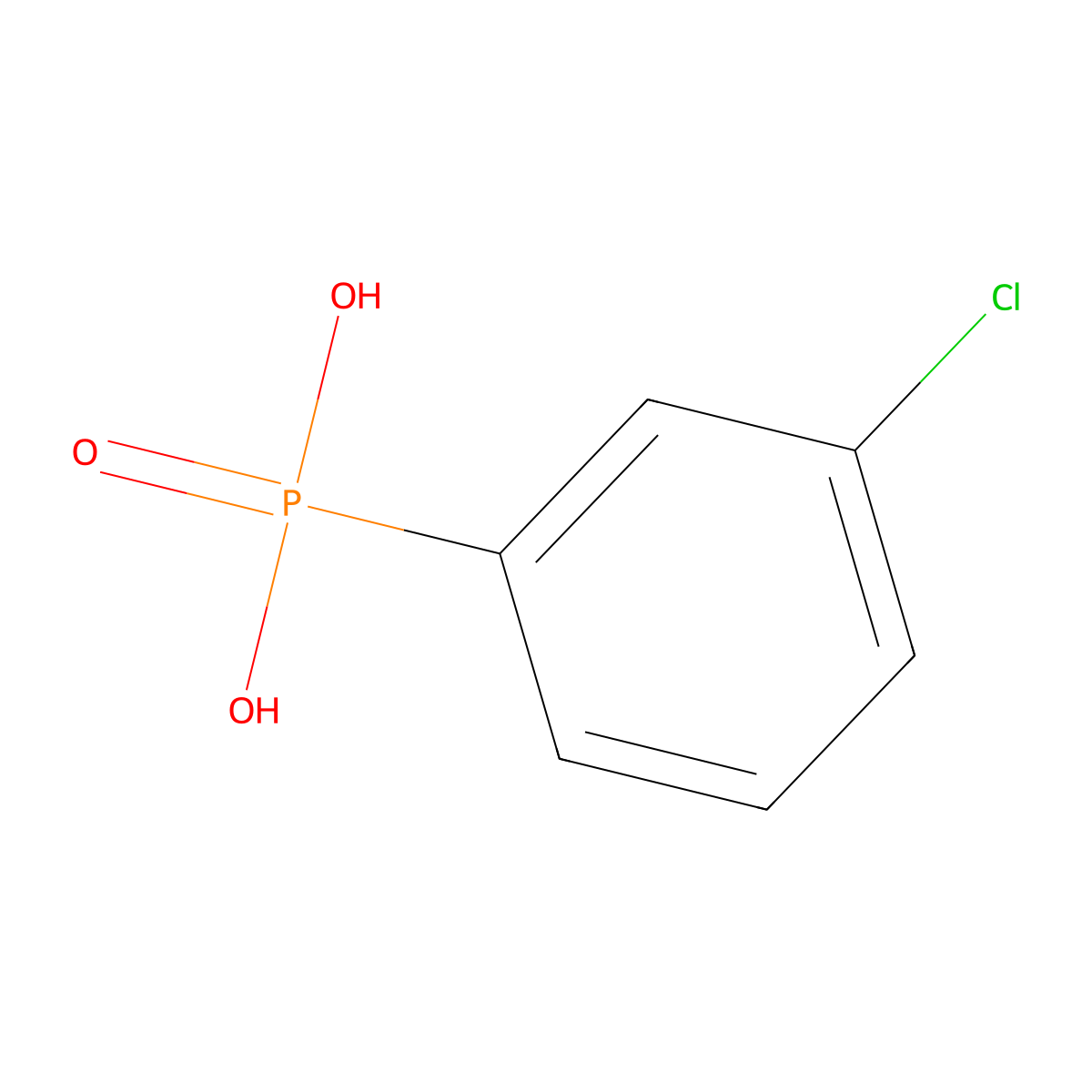 Phosphonic acid, (m-chlorophenyl)- molecular structure, CAS 5431-34-5