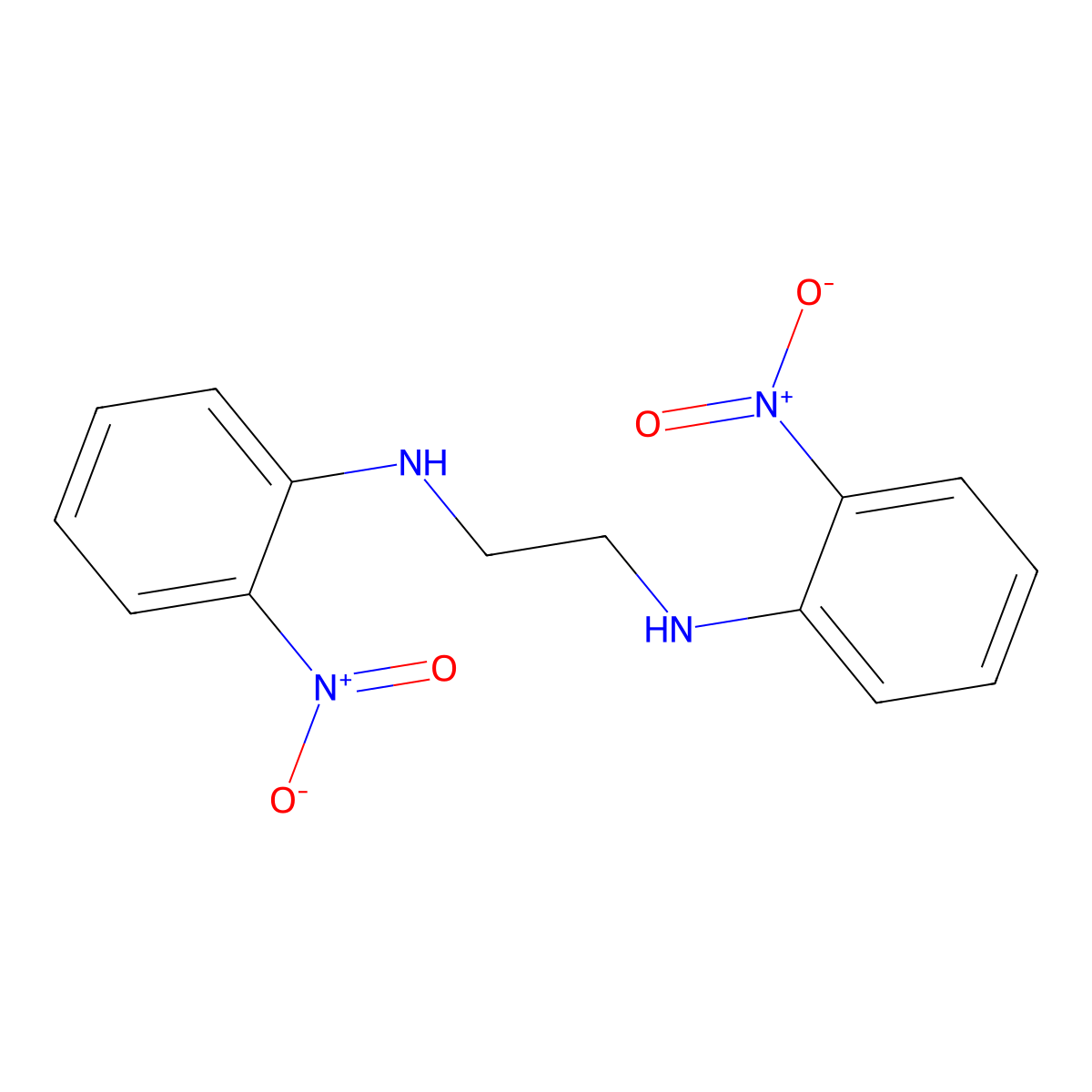 n,n'-Bis(2-nitrophenyl)ethane-1,2-diamine molecular structure, CAS 5431-37-8