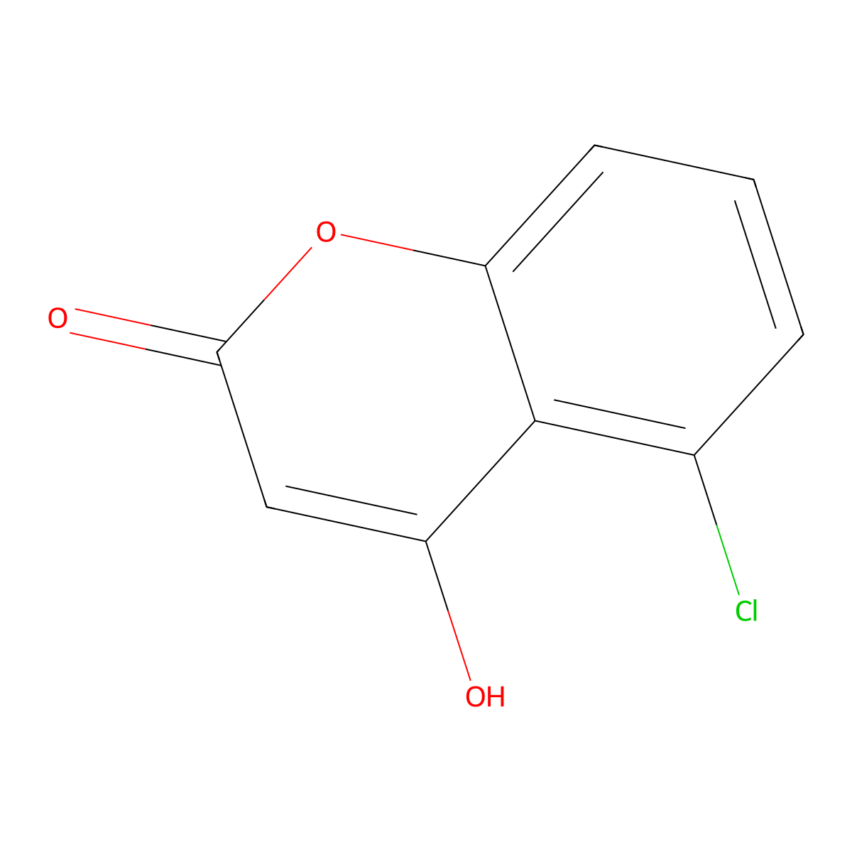 5-Chloro-4-hydroxy-2H-1-benzopyran-2-one molecular structure, CAS 54311-48-7