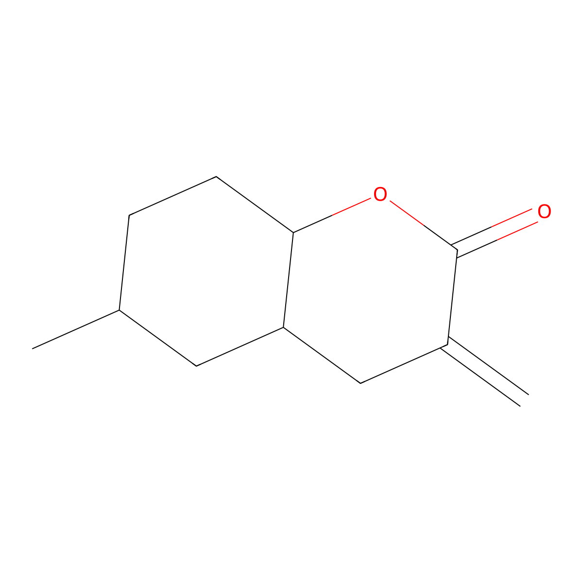6-methyl-3-methylidene-4a,5,6,7,8,8a-hexahydro-4H-chromen-2-one molecular structure, CAS 54312-53-7