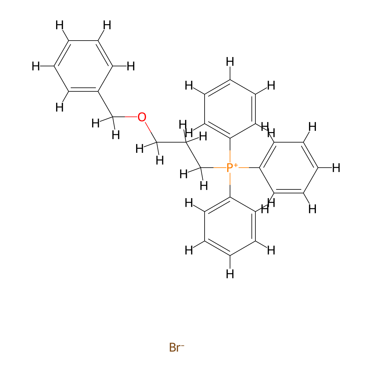 (3-Benzyloxypropyl)triphenylphosphonium bromide molecular structure, CAS 54314-85-1