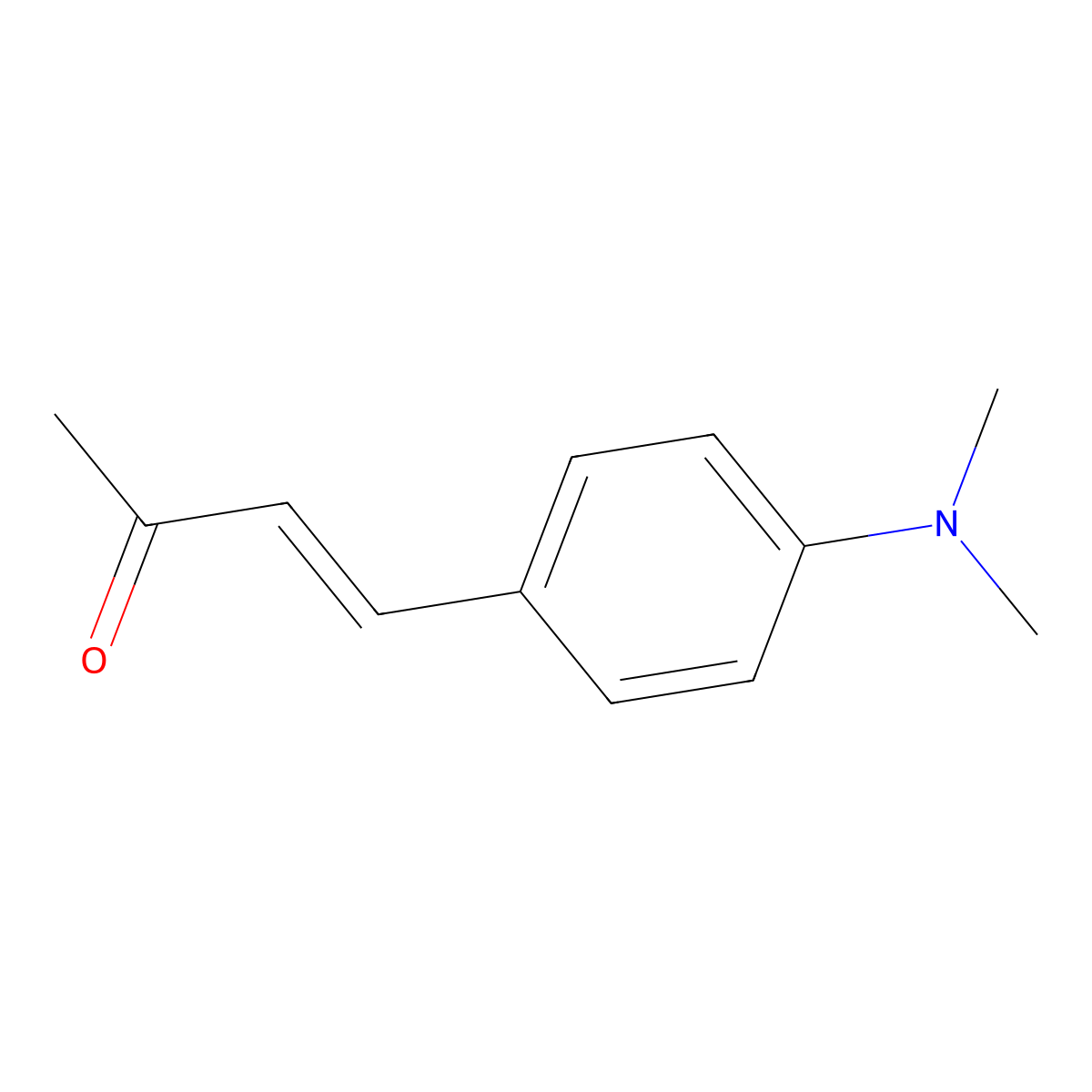 4-(4-N,N-dimethylaminophenyl)but-3-en-2-one molecular structure, CAS 5432-53-1