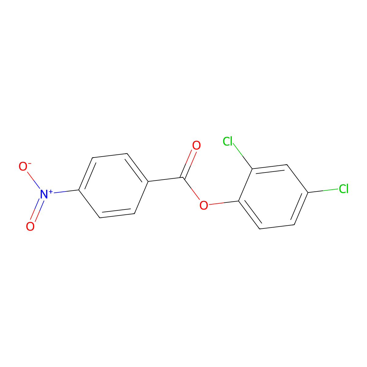 4-Nitro-benzoic acid 2,4-dichloro-phenyl ester molecular structure, CAS 5432-69-9