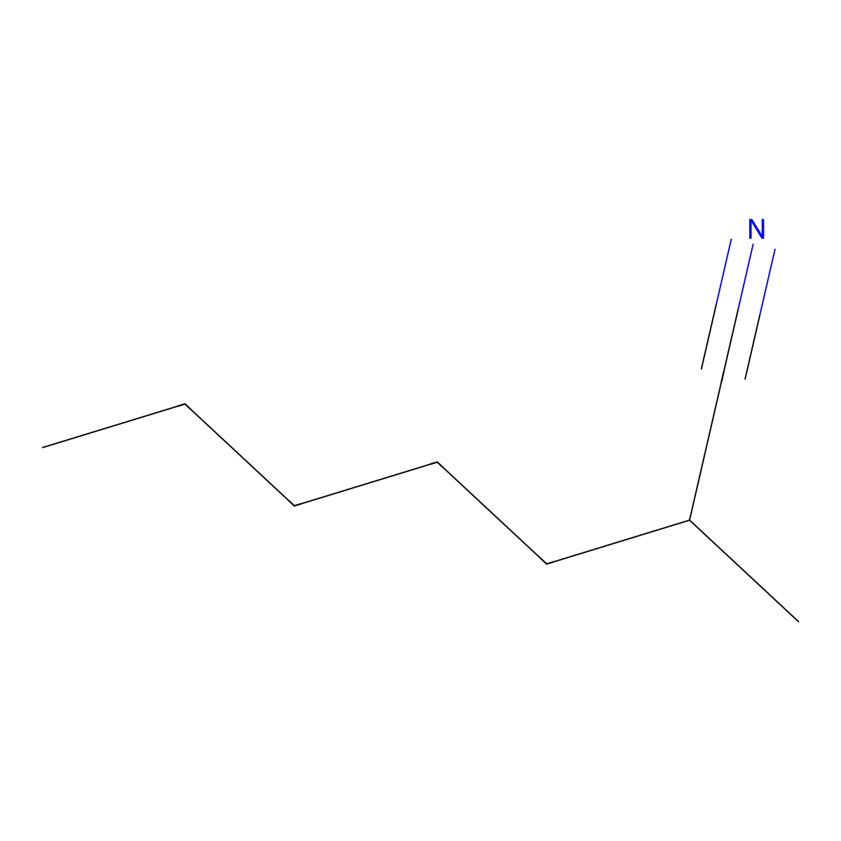 2-Methylheptanenitrile molecular structure, CAS 54321-41-4