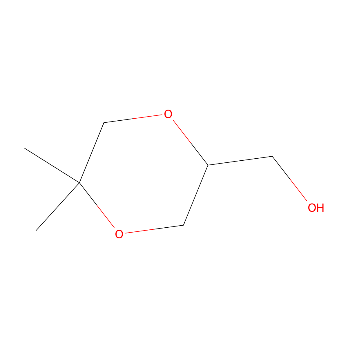 (5,5-Dimethyl-1,4-dioxan-2-yl)methanol molecular structure, CAS 54321-57-2