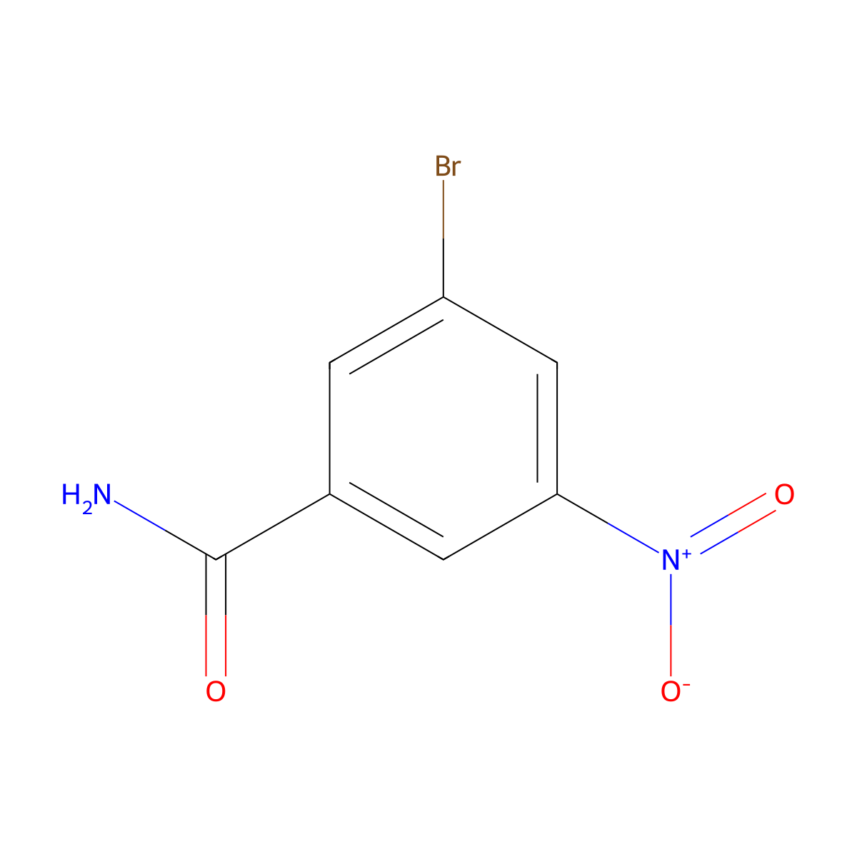 3-Bromo-5-nitrobenzamide molecular structure, CAS 54321-80-1