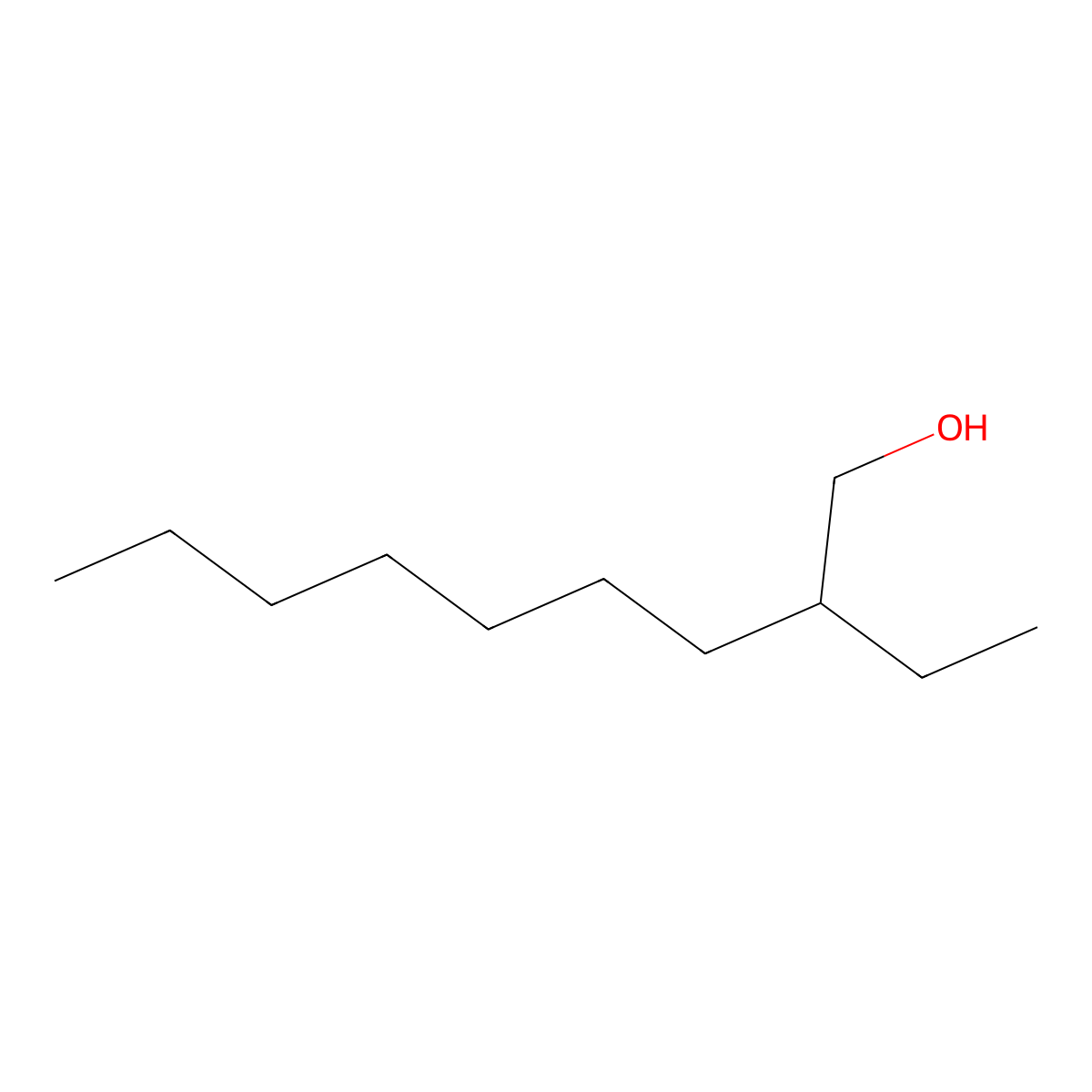 2-Ethylnonan-1-ol molecular structure, CAS 54322-29-1