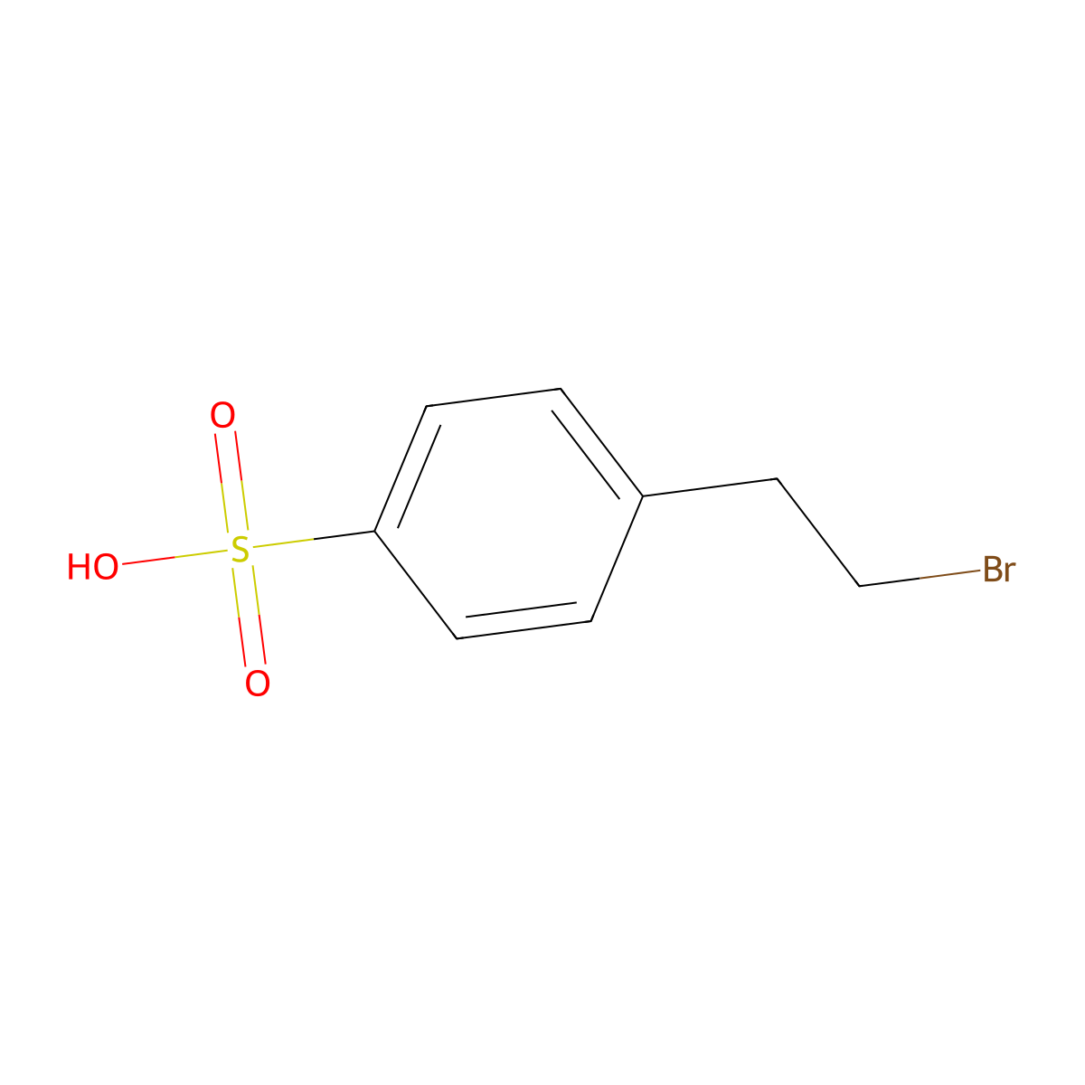 Benzenesulfonic acid, 4-(2-bromoethyl)- molecular structure, CAS 54322-31-5