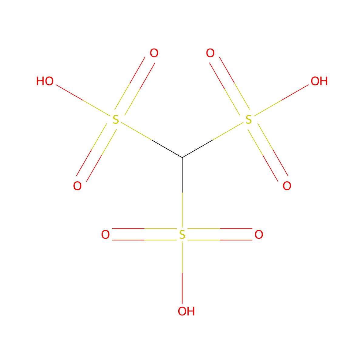 Methanetrisulphonic acid molecular structure, CAS 54322-33-7