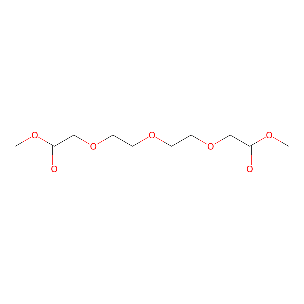 Methyl 2-{2-[2-(2-methoxy-2-oxoethoxy)ethoxy]ethoxy}acetate molecular structure, CAS 54322-34-8