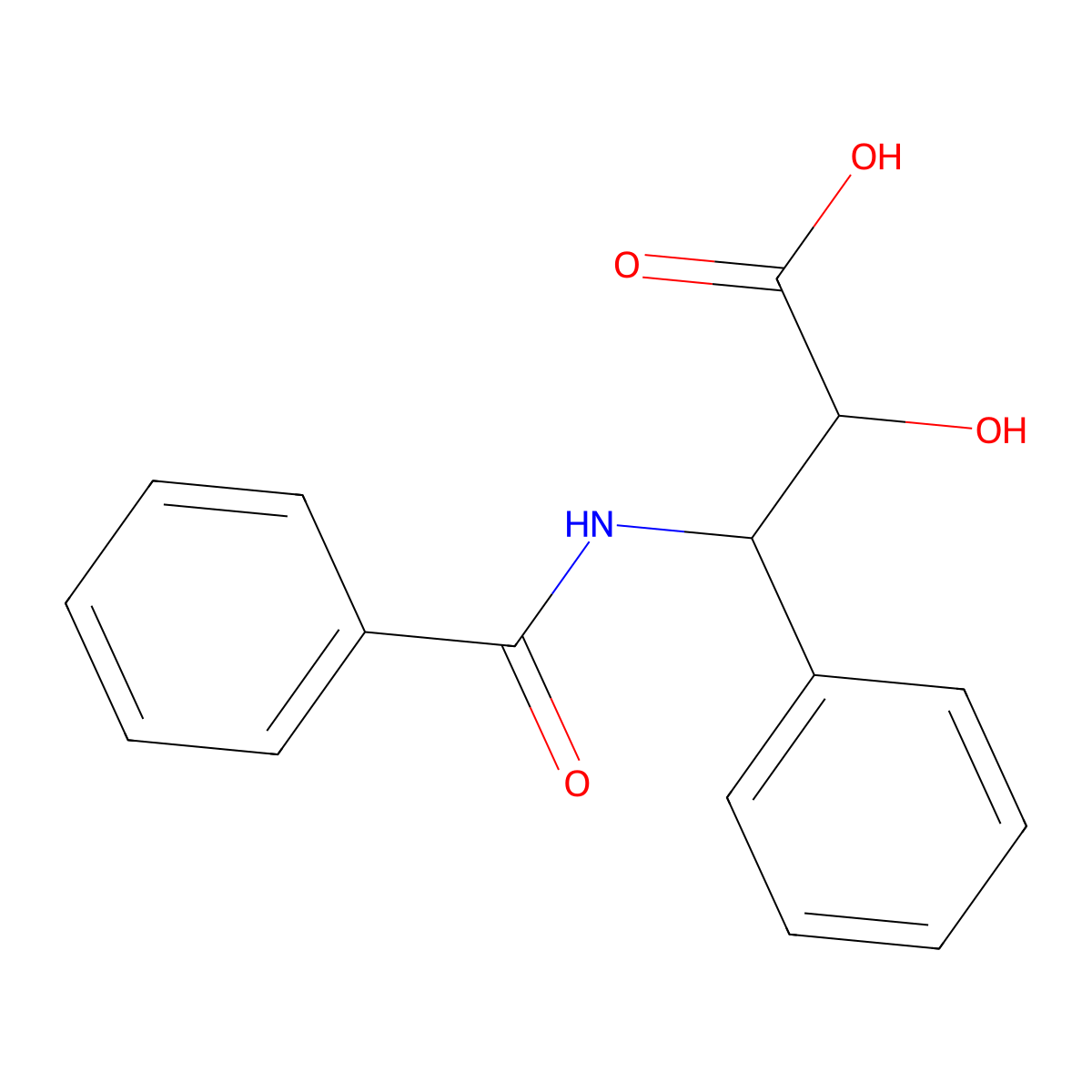 (2S,3R)-3-Benzamido-2-hydroxy-3-phenylpropanoic acid molecular structure, CAS 54323-80-7