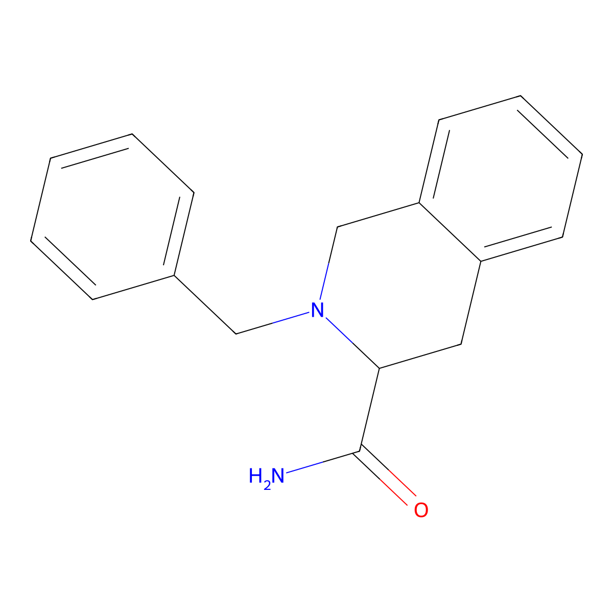 2-Benzyl-1,2,3,4-tetrahydroisoquinoline-3-carboxamide molecular structure, CAS 54329-49-6
