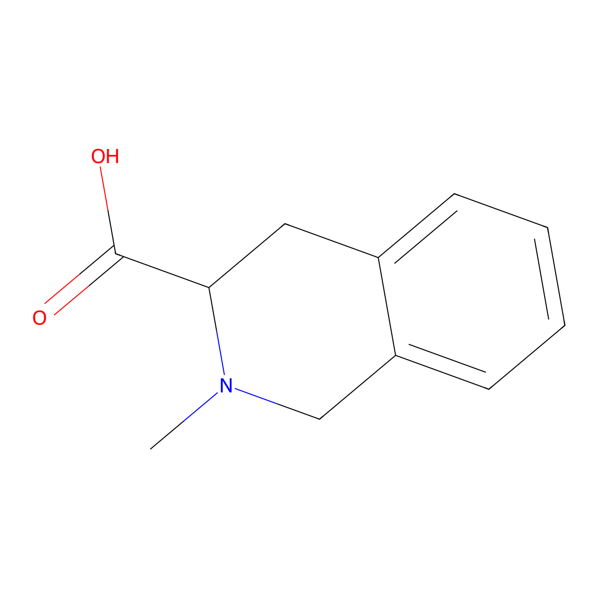 2-Methyl-1,2,3,4-tetrahydroisoquinoline-3-carboxylic acid molecular structure, CAS 54329-54-3