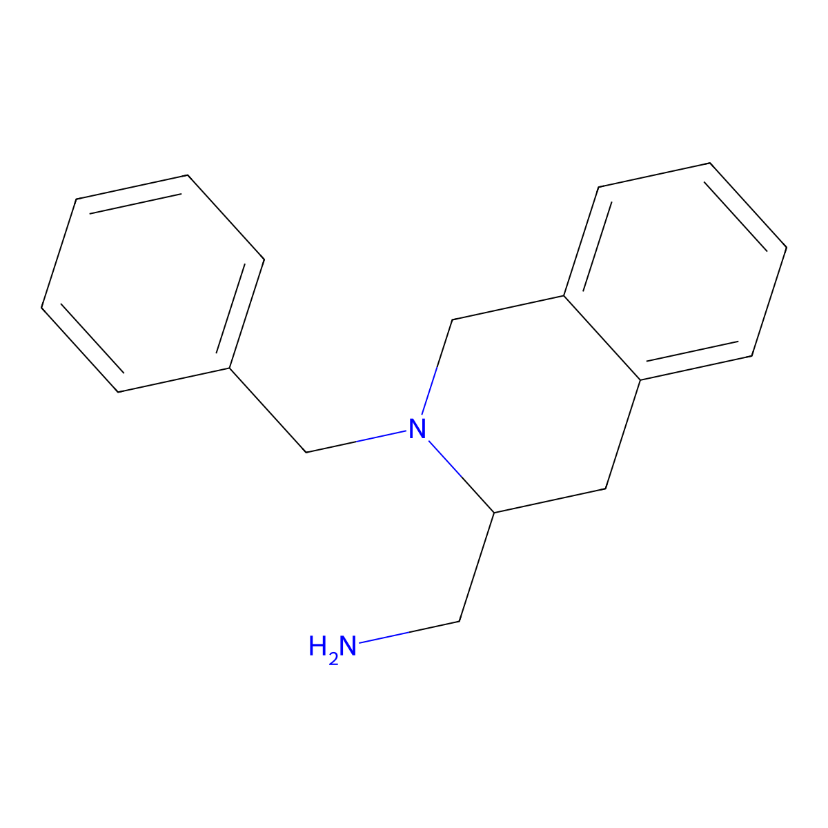 2-Benzyl-3-aminomethyl-1,2,3,4-tetrahydro-isoquinoline molecular structure, CAS 54329-56-5
