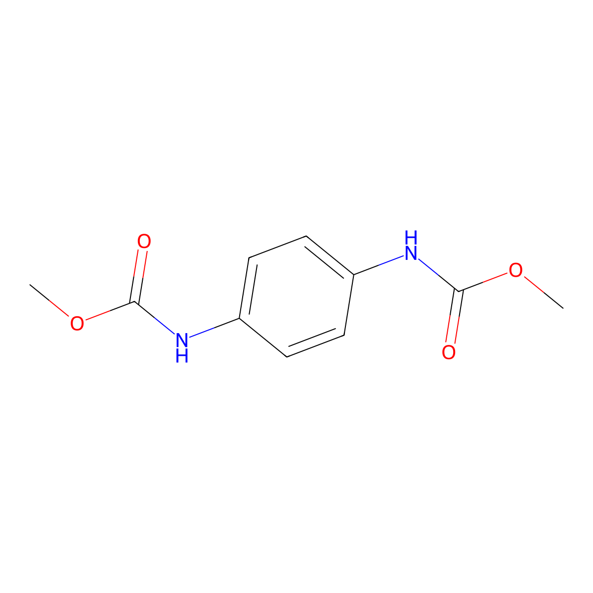 Methyl N-{4-[(methoxycarbonyl)amino]phenyl}carbamate molecular structure, CAS 5433-04-5