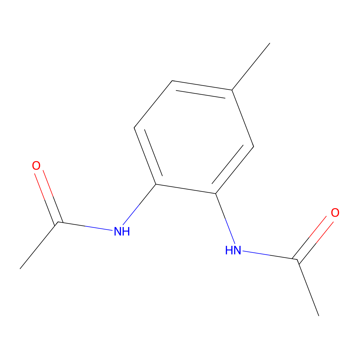 N,N'-(4-methyl-1,2-phenylene)diacetamide molecular structure, CAS 5433-07-8