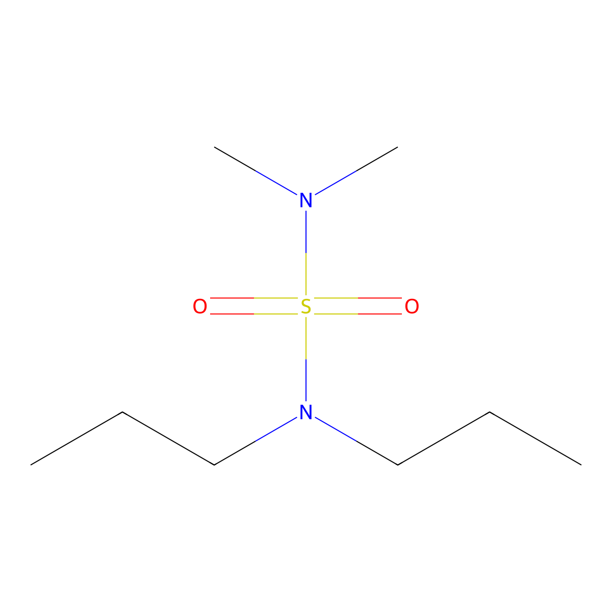 N,N-Dimethyl-N',N'-dipropylsulfamide molecular structure, CAS 5433-37-4