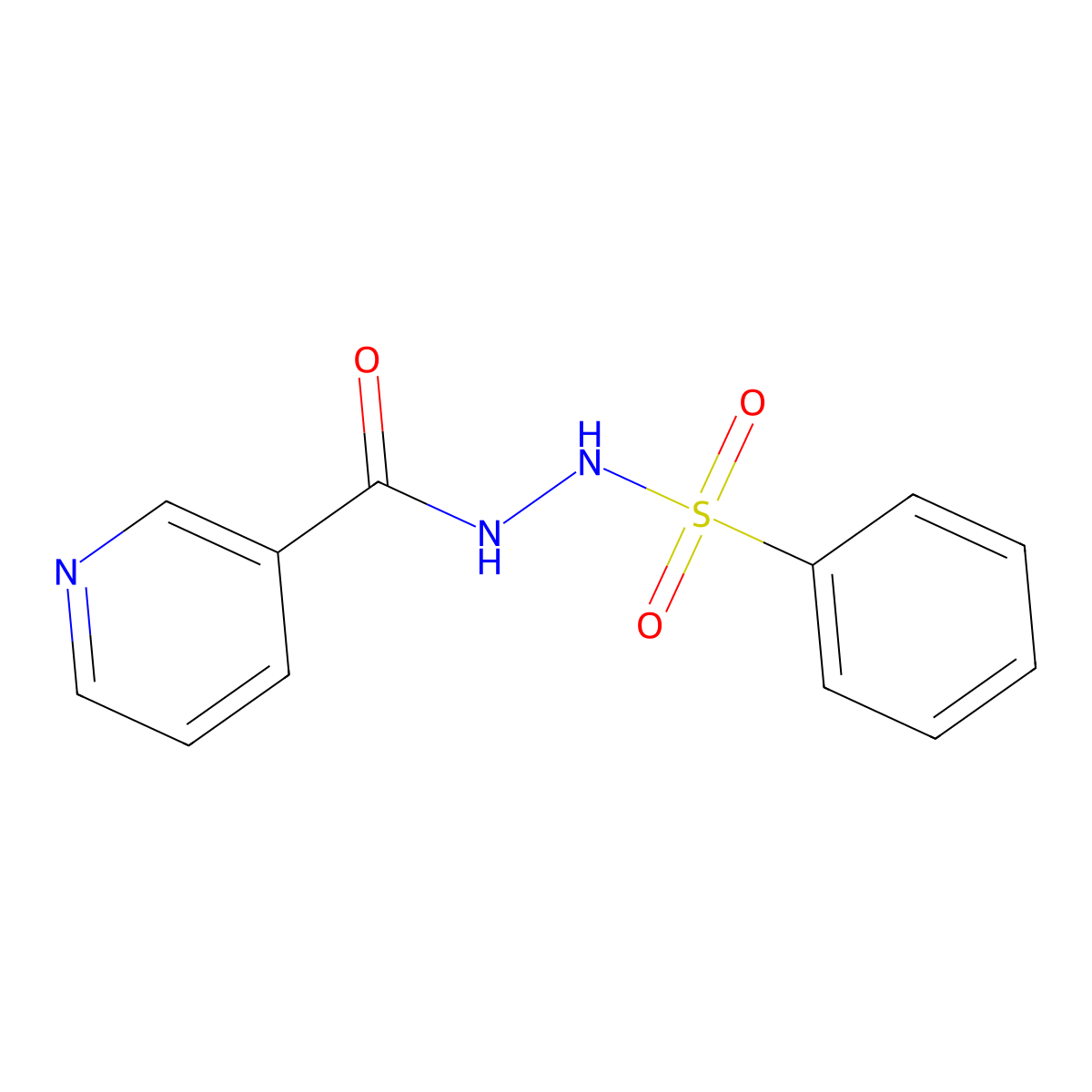 N'-Benzenesulphono-N-nicotinohydrazide molecular structure, CAS 5433-39-6