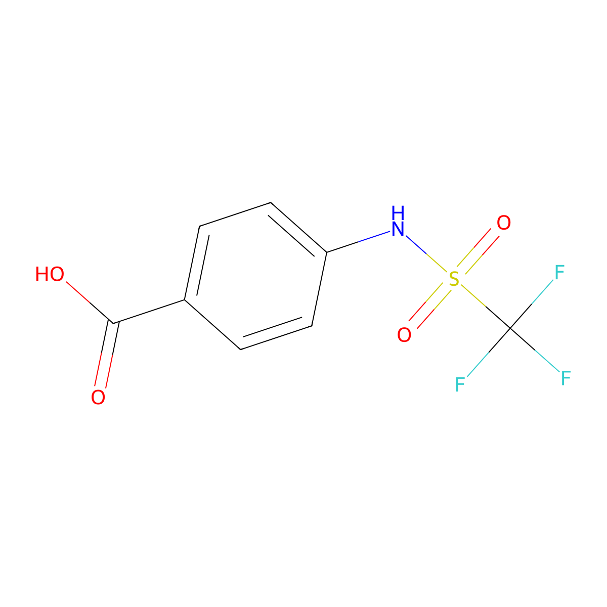 4-(Trifluoromethylsulfonamido)benzoic acid molecular structure, CAS 5433-54-5