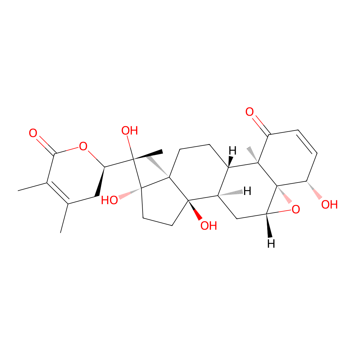 4beta-Hydroxywithanolide E molecular structure, CAS 54334-04-2