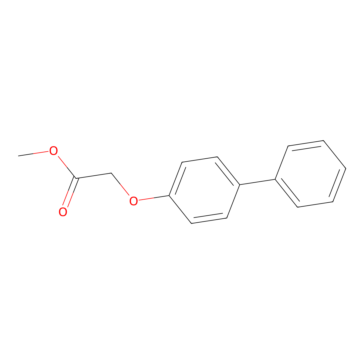 Methyl (biphenyl-4-yloxy)acetate molecular structure, CAS 54334-73-5