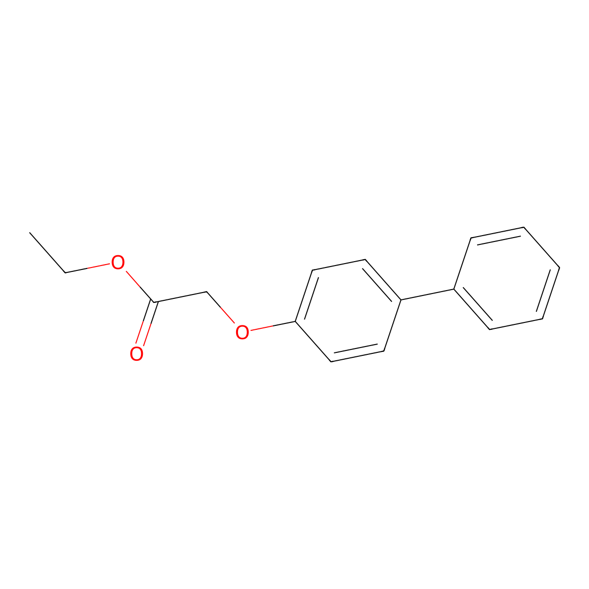 Ethyl (biphenyl-4-yloxy)acetate molecular structure, CAS 54334-74-6