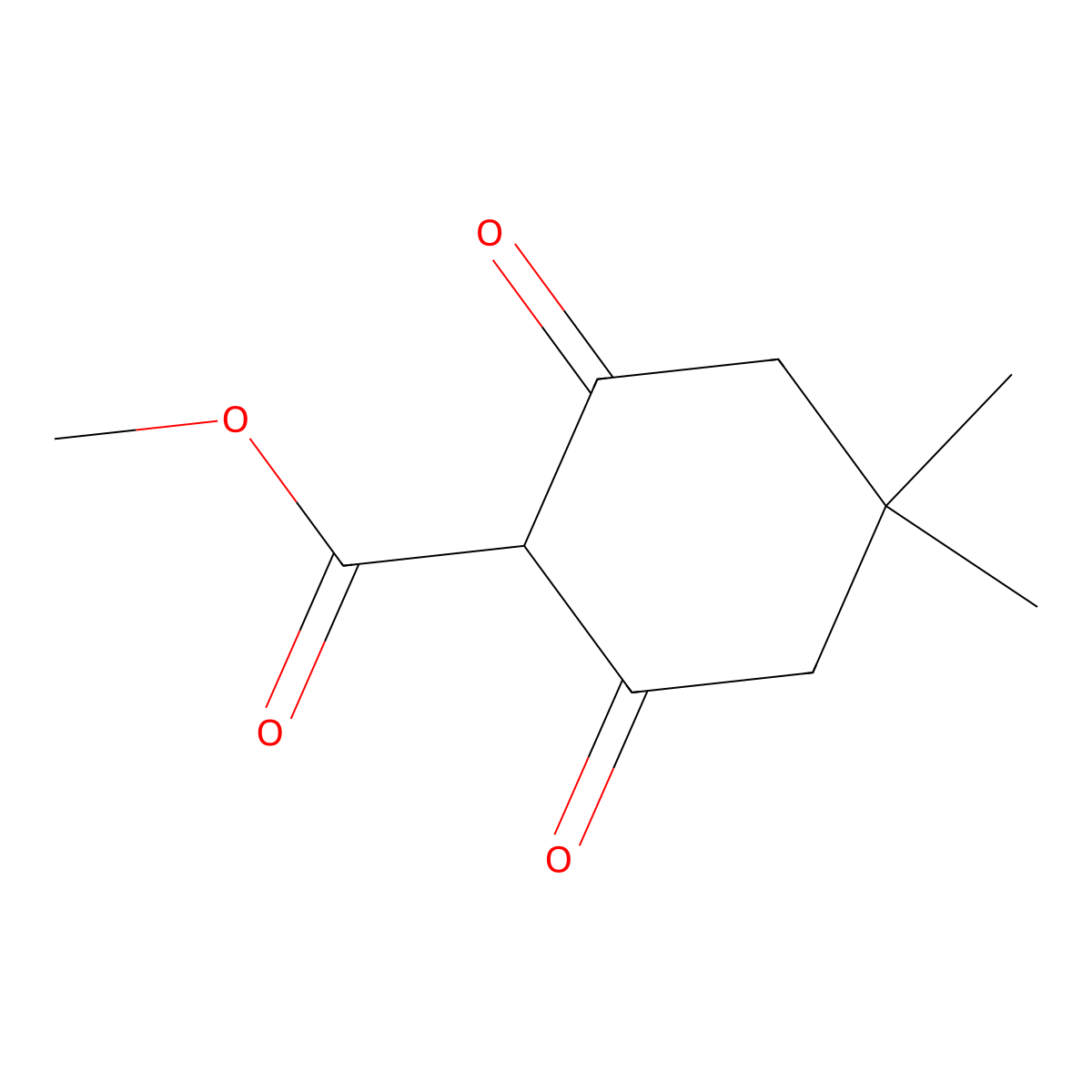 Methyl 4,4-dimethyl-2,6-dioxocyclohexane-1-carboxylate molecular structure, CAS 54334-96-2