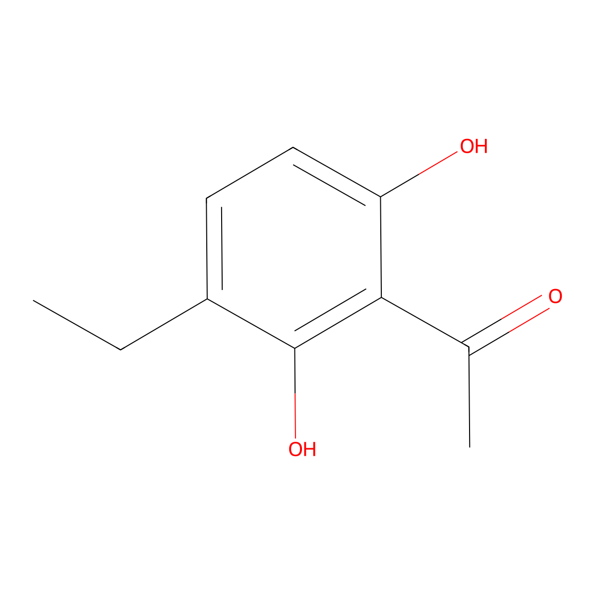 1-(3-Ethyl-2,6-dihydroxyphenyl)ethan-1-one molecular structure, CAS 54337-59-6