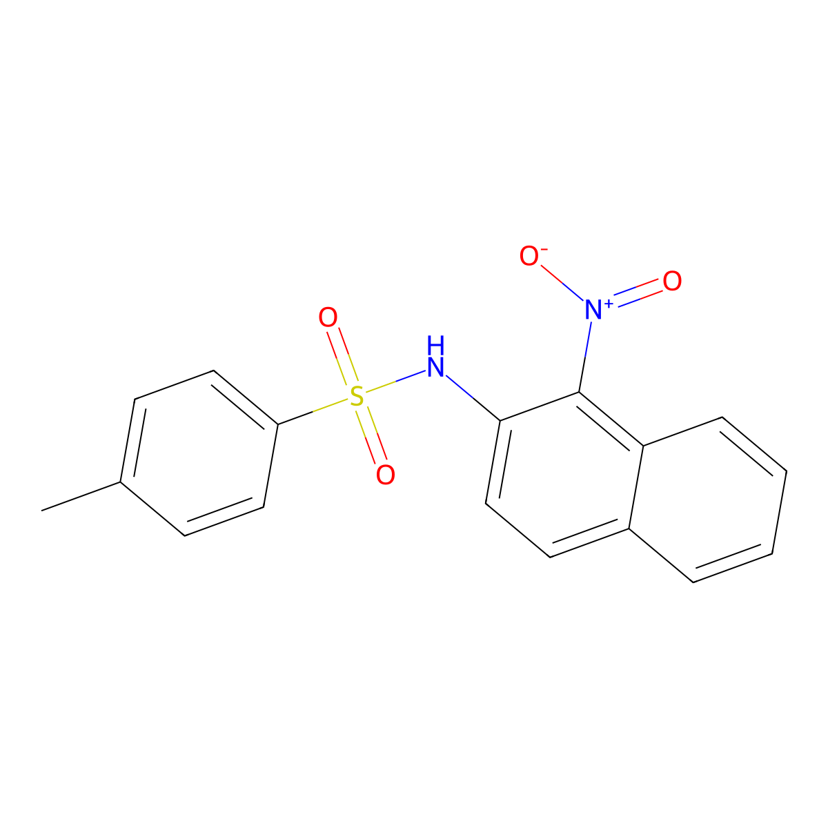 4-Methyl-n-(1-nitronaphthalen-2-yl)benzenesulfonamide molecular structure, CAS 5434-02-6