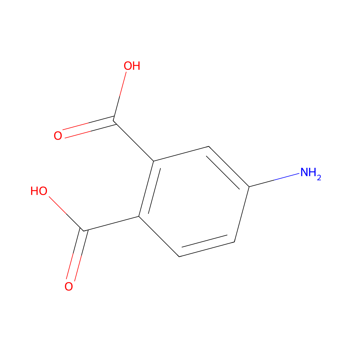 4-Aminophthalic acid molecular structure, CAS 5434-21-9