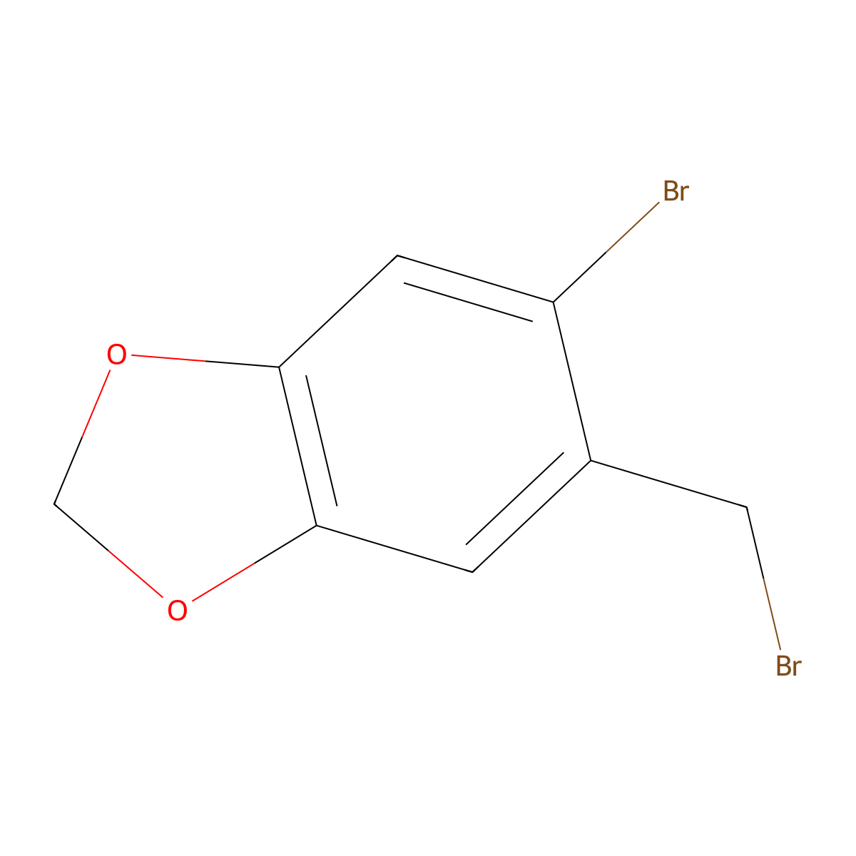 5-Bromo-6-(bromomethyl)-1,3-benzodioxole molecular structure, CAS 5434-47-9
