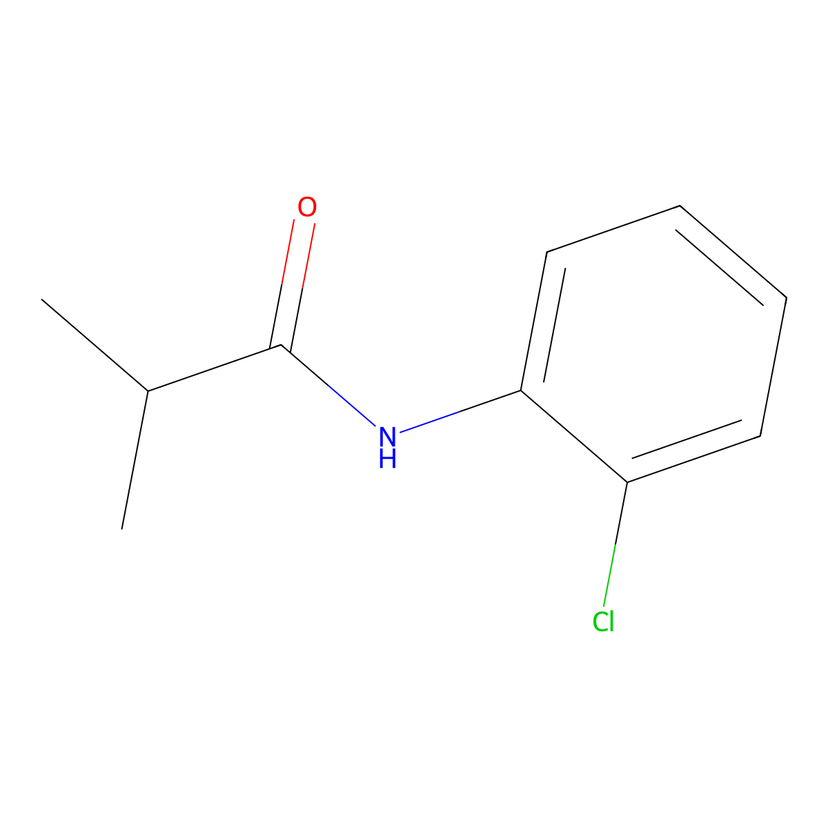 N-(2-Chlorophenyl)-2-methylpropanamide molecular structure, CAS 5434-52-6