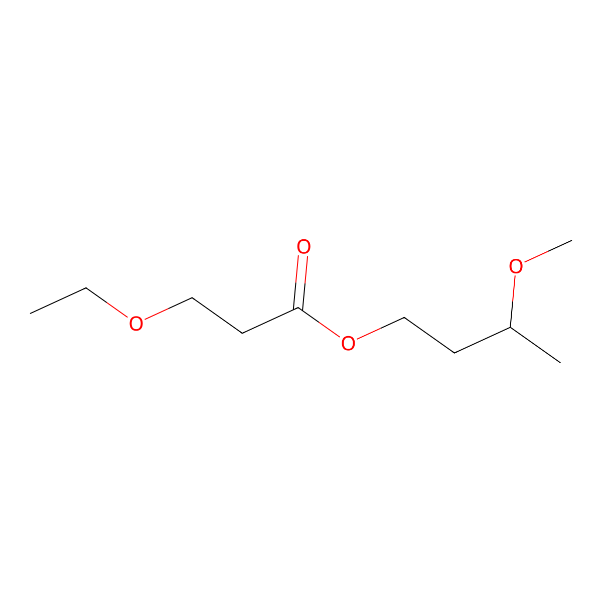 3-Methoxybutyl 3-ethoxypropanoate molecular structure, CAS 5434-56-0