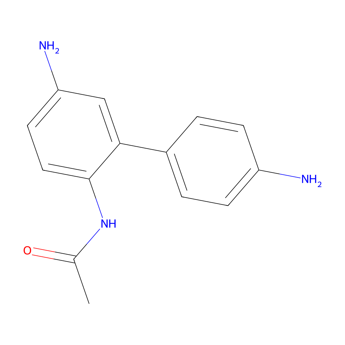 N-[4-amino-2-(4-aminophenyl)phenyl]acetamide molecular structure, CAS 5434-67-3