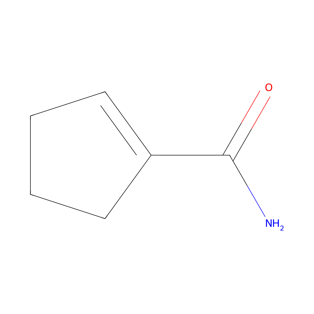 Cyclopent-1-ene-1-carboxamide molecular structure, CAS 5434-85-5