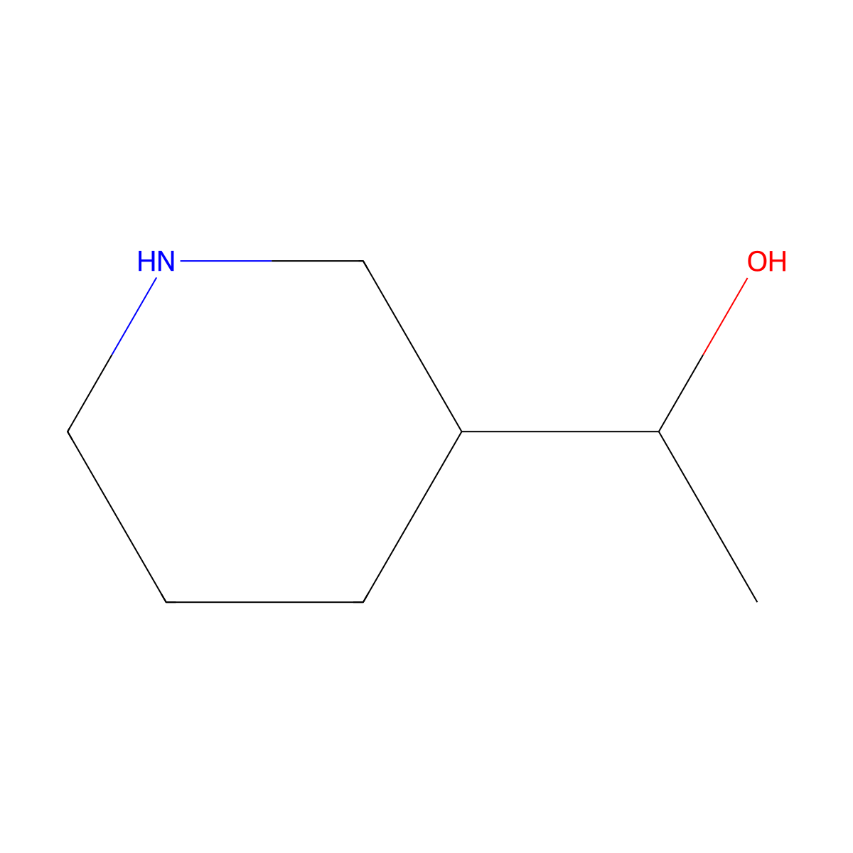 1-(Piperidin-3-yl)ethan-1-ol molecular structure, CAS 5434-88-8